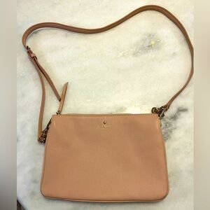 Kate Spade Leila Triple Gusset Crossbody Purse Light Pink